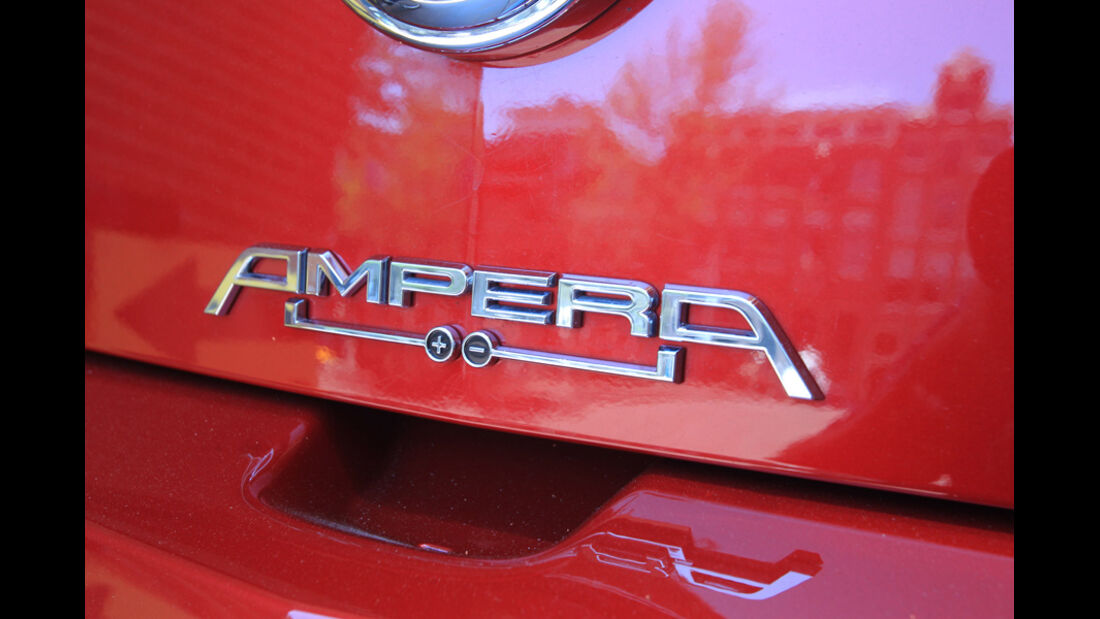 Opel Ampera, Schriftzug, Typenbezeichnung, Emblem