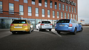 Opel Astr Sports Tourer 1.4 DI Turbo Innovation, Skoda Octavia Combi 1.5 TSI ACT Style, VW Golf Variant 1.5 TSI ACT Highline, Exterieur