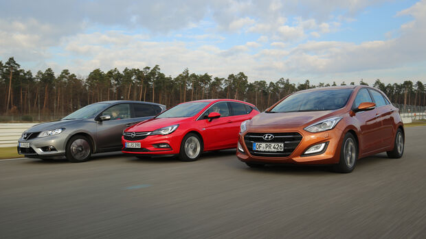 Opel Astra 1.0 DI Turbo, Hyundai i30 1.4, Nissan Pulsar 1.2 DIG-T