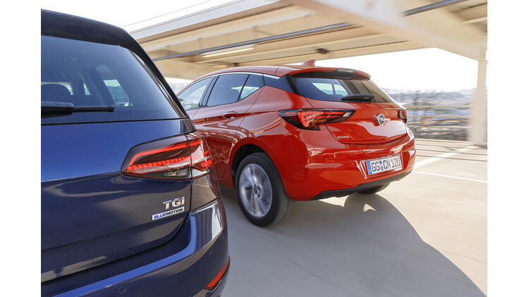 Opel Astra 1 4 Cng Und Vw Golf 1 4 Tgi Im Test Auto Motor Und Sport