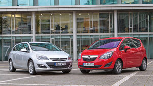 Opel Astra Sports Tourer, Opel Meriva, Frontansicht