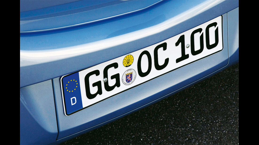 Opel Corsa, Nummernschild,integrierte Fahrradträger
