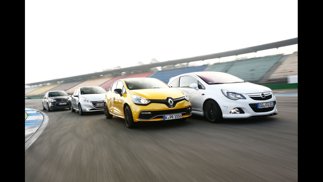 Opel Corsa OPC Nürburgring Edition Renault Clio R.S., Peugeot 208 GTi, Citroën DS3 Racing Edition 2013