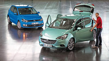 Opel Corsa, VW Polo, Frontansicht