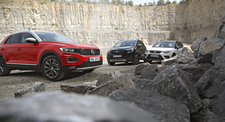 Opel Crossland X 1.2 DI Turbo, Seat Arona 1.0 TSI, VW T-Roc 1.0 TSI, Exterieur