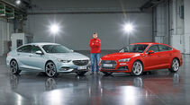 Opel Insignia Grand Sport, Audi A5 Sportback, Seitenansicht
