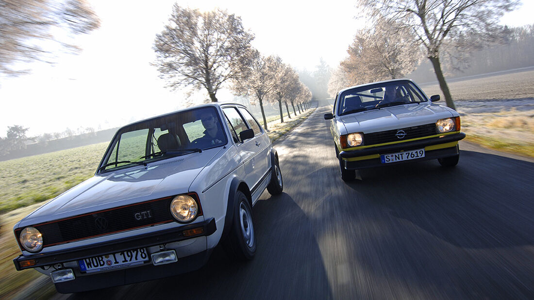 Opel Kadett C GT/E und VW Golf I GTI