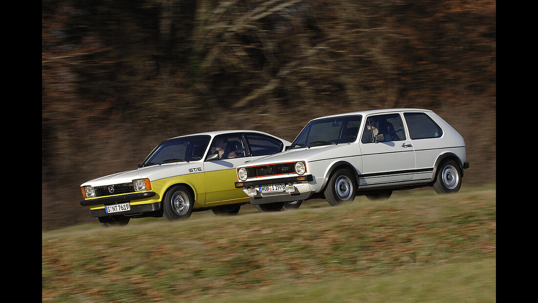 Opel Kadett C GT/E und VW Golf I GTI