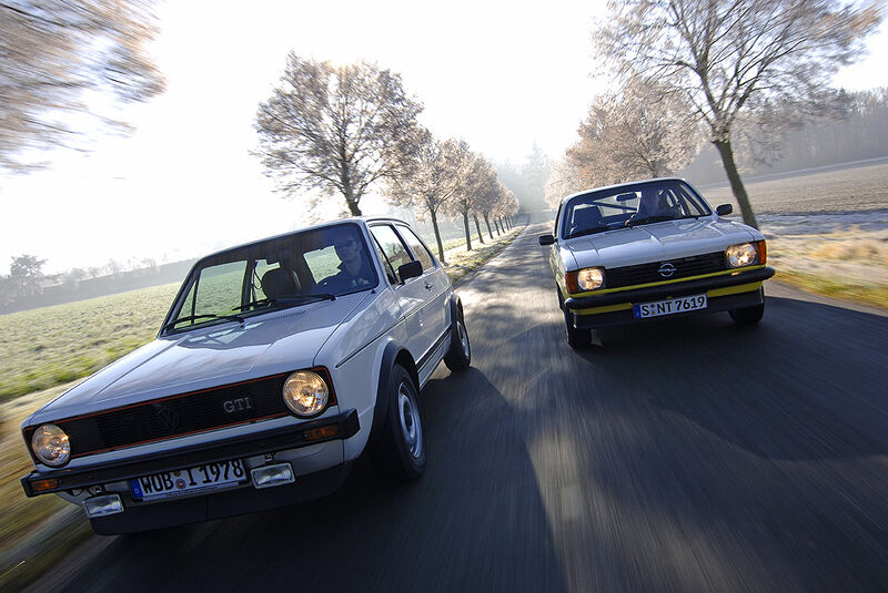 Opel Kadett C GT/E und VW Golf I GTI