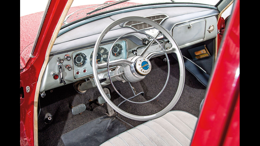 Opel Kapitän, Modell 1956, Cockpit