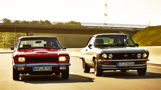 Opel Manta A, Ford Capri Serie 1, Frontansicht