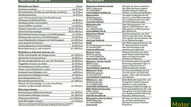 Opel Manta B Motor Klassik Service-Station