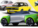 Opel Manta Pläne Collage Concept Logo