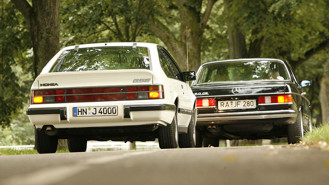 Opel Monza GSE und Mercedes-Benz 280 CE