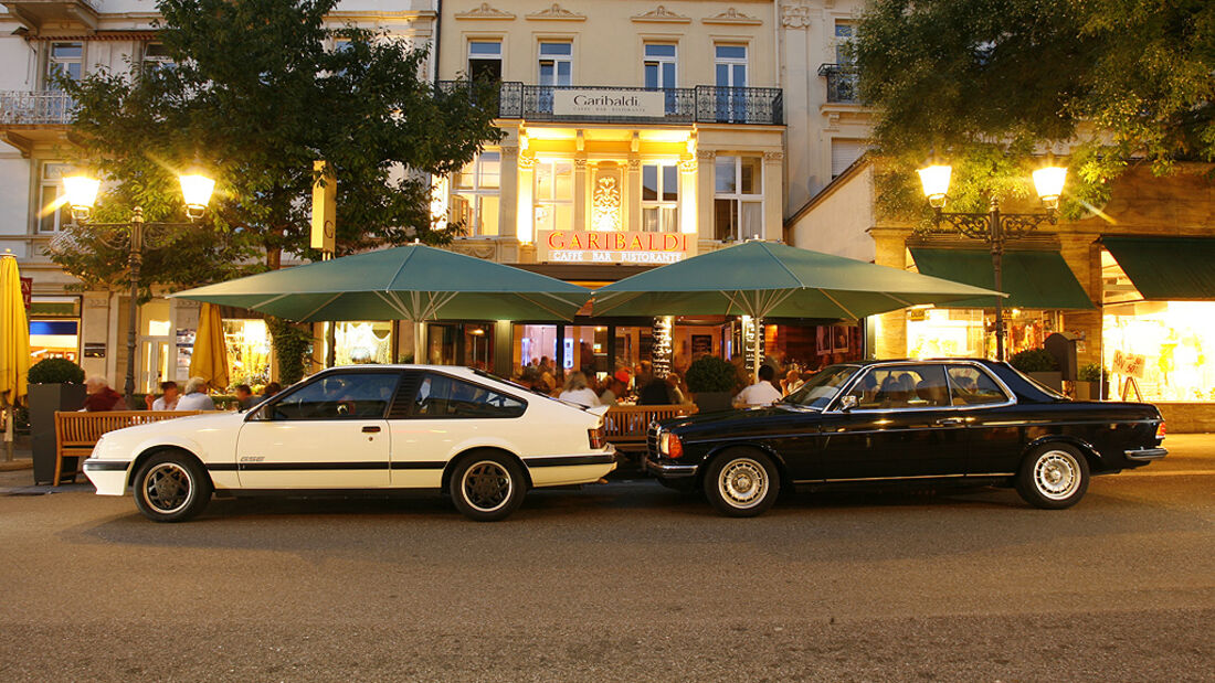 Opel Monza GSE und Mercedes-Benz 280 CE