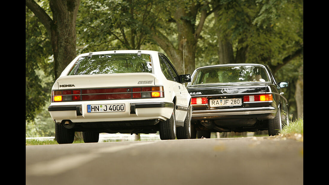 Opel Monza GSE und Mercedes-Benz 280 CE