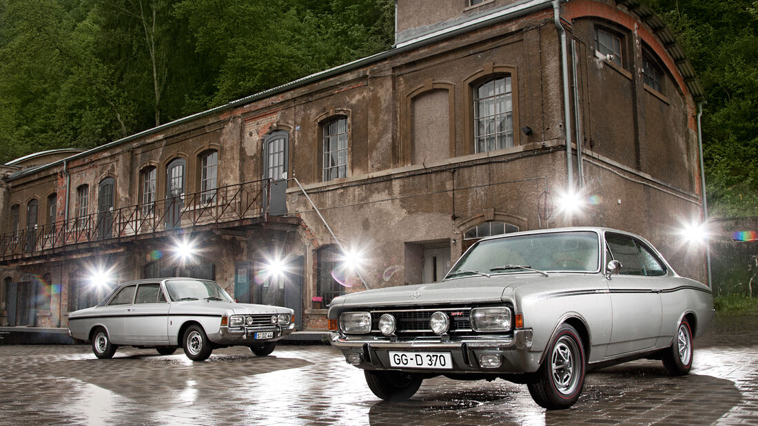 Opel Rekord Sprint, Ford 17M RS, Frontansicht