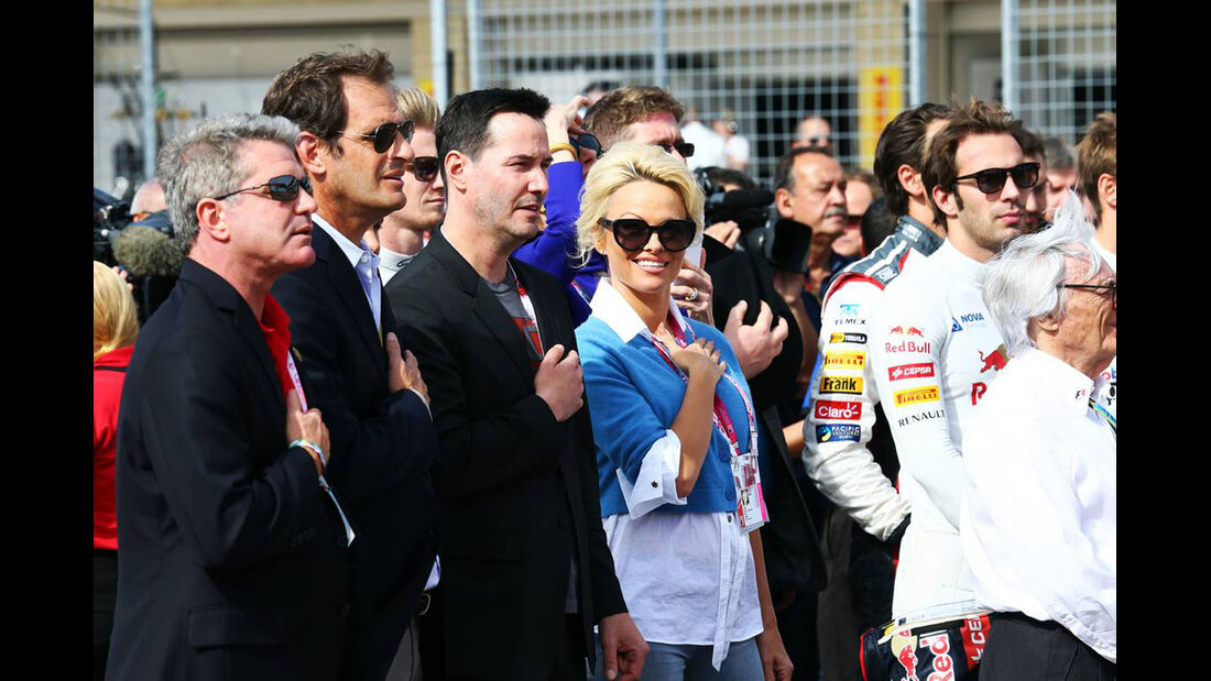 Pamela Anderson - Keanu Reeves - Formel 1 - GP USA - 2. November 2014