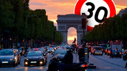 Paris Frankreich Tempo 30 Stadt Tempolimit