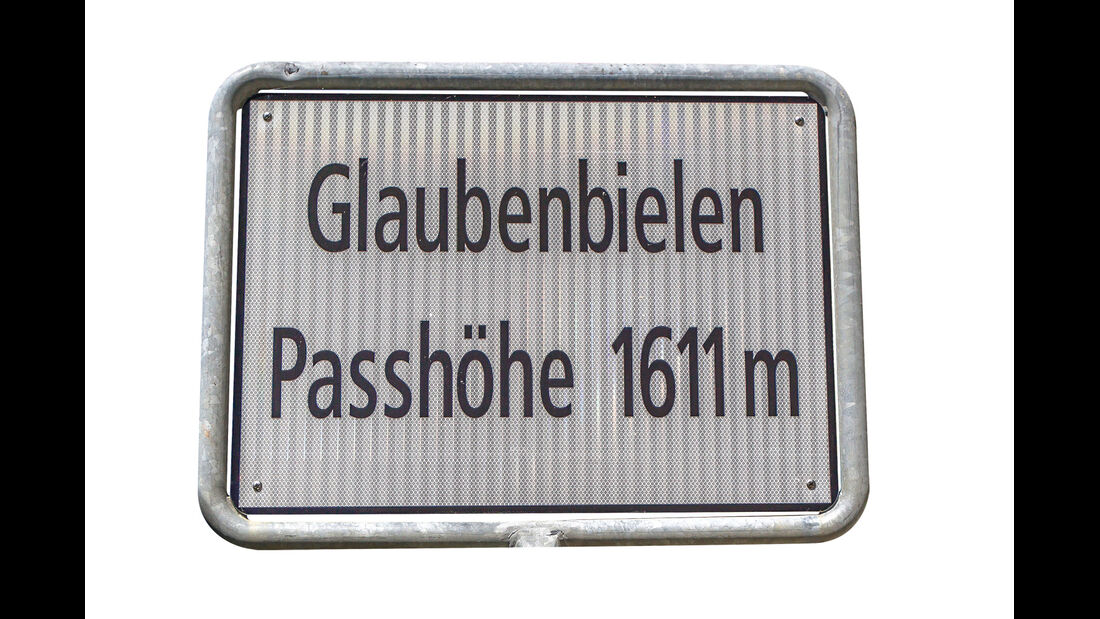 Passstraßen, Passname, Straßenschild