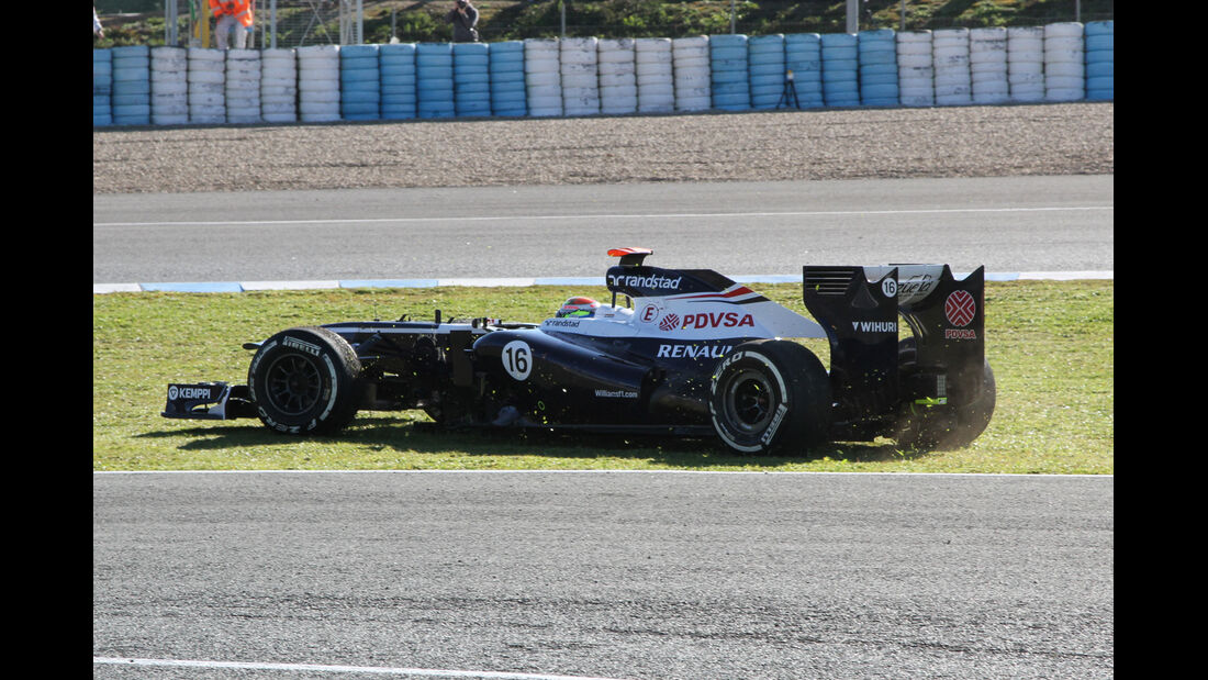 Pastor Maldonado Williams F1 Test Jerez 2013 Highlights