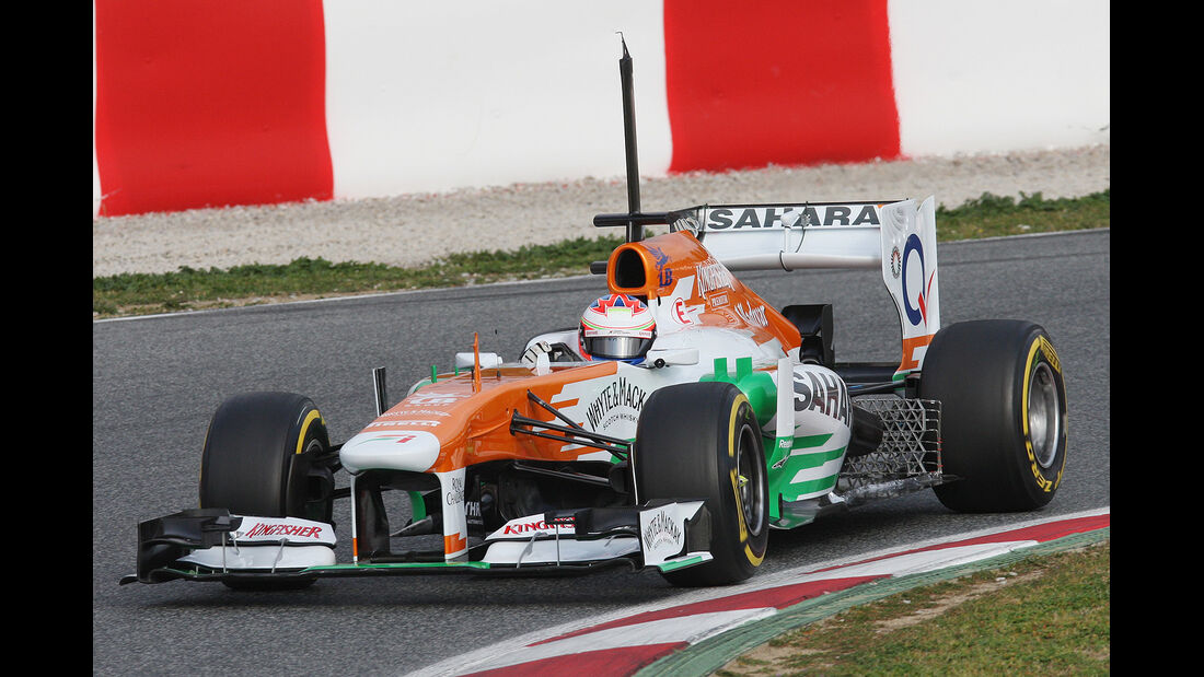 Paul di Resta, Force India, Formel 1-Test, Barcelona, 19.2.2013