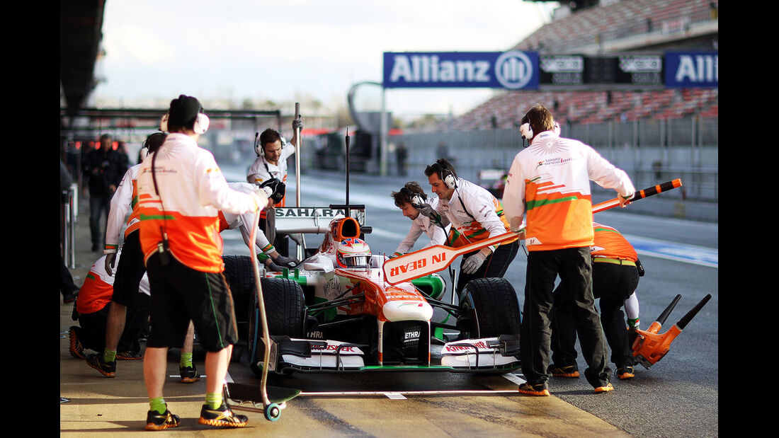 Paul di Resta, Force India, Formel 1-Test, Barcelona, 28. Februar 2013