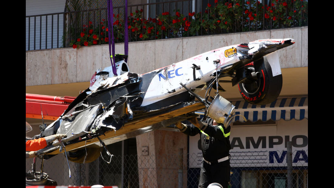 Perez Wrack GP Monaco 2011