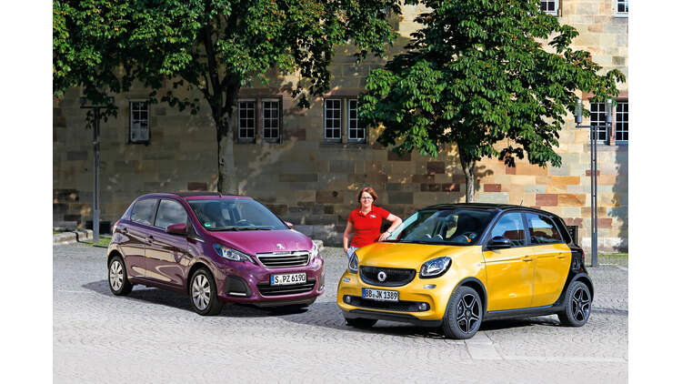 Peugeot 108 Und Smart Forfour Zwei Minicars Im Vergleich Auto Motor Und Sport
