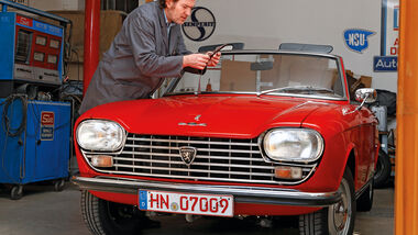 Peugeot 204 Cabriolet, Front, Windschutzscheibe