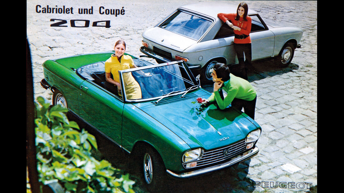 Peugeot 204 Cabriolet, Prospekt, Werbung