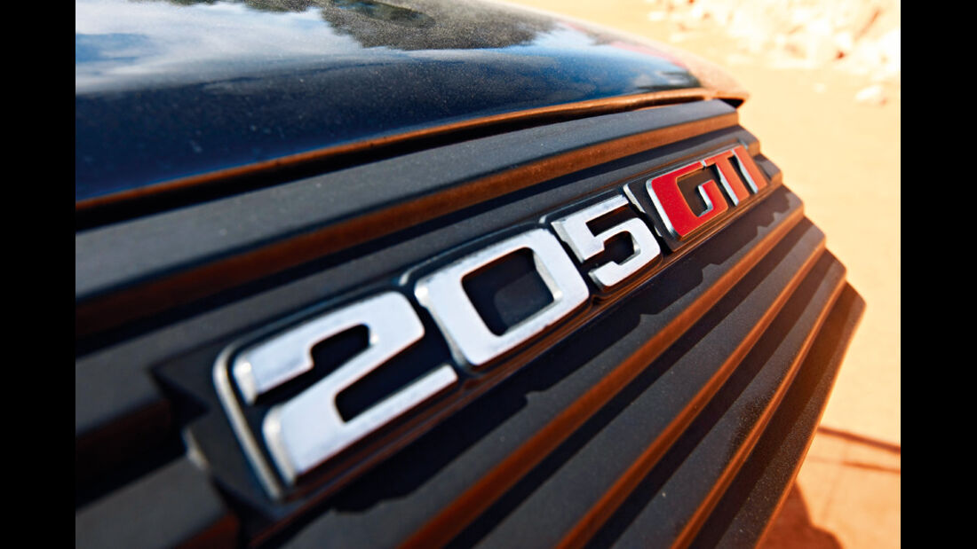 Peugeot 205 GTI, Schriftzug