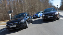 Peugeot 308 GT, Citroën DS4, Renault Mégane, Frontansicht