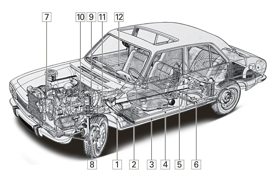 Peugeot 504, Schwachstellen, Igelbild