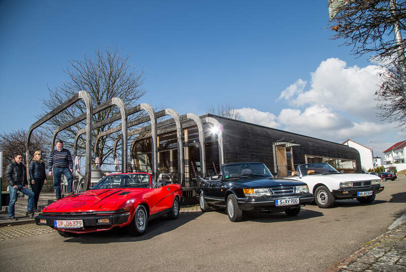 Peugeot 504 TI Cabrio, Saab 900i 16 Cabrio, Triumph TR7 Drophead Coupé