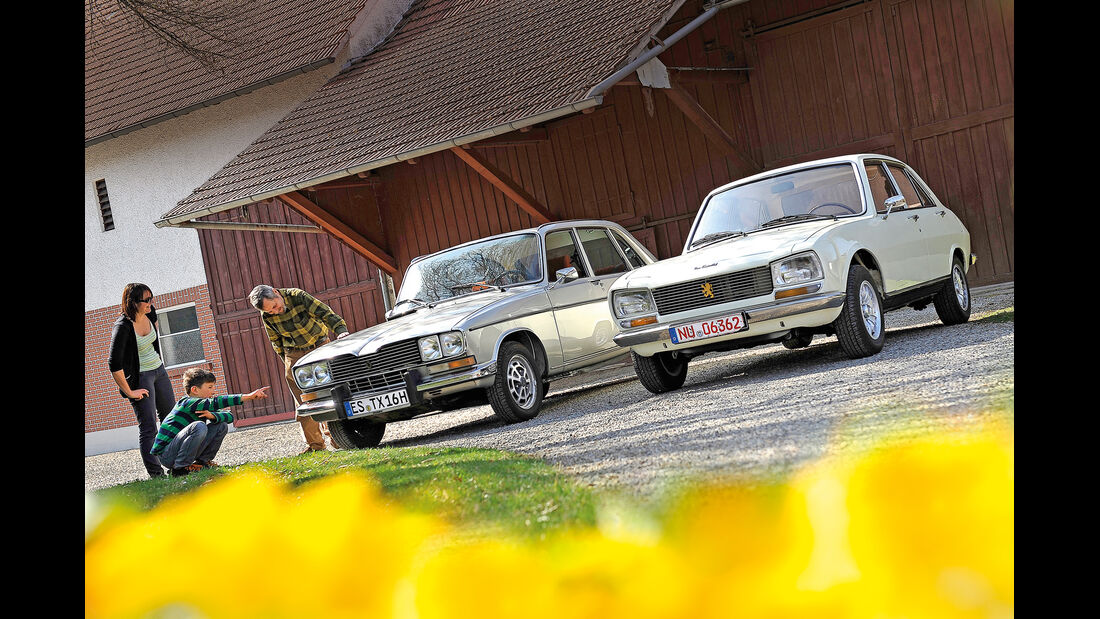Peugeot 504 TI, Renault 16 TX, Frontansicht