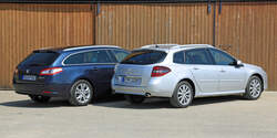 Peugeot 508 SW HDi 160, Renault Laguna Grandtour dCi 150, Heckansicht