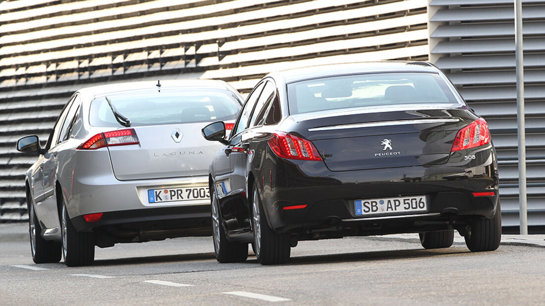 Peugeot 508 THP 155 und Renault Laguna 2.0 16 V 140 im Vergleich