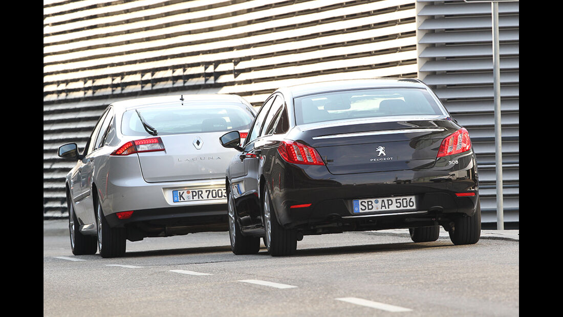 Peugeot 508 THP 155 und Renault Laguna 2.0 16 V 140 im Vergleich
