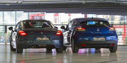 Peugeot RCZ und Renault Mégane Coupé Rückansicht