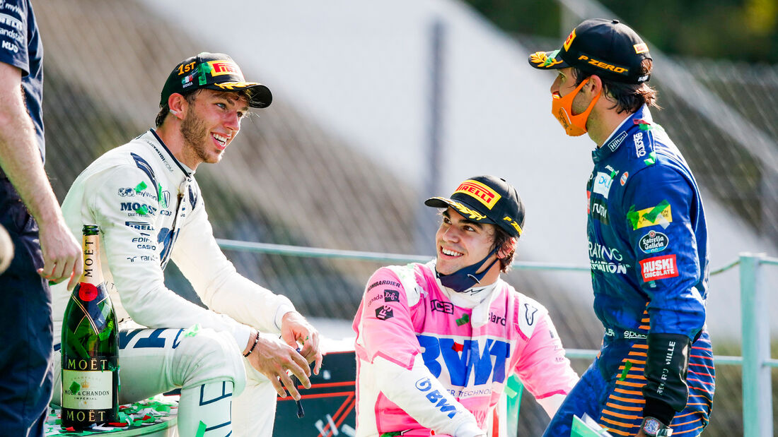 Pierre Gasly - Carlos Sainz - Lance Stroll - GP Italien 2020 - Monza