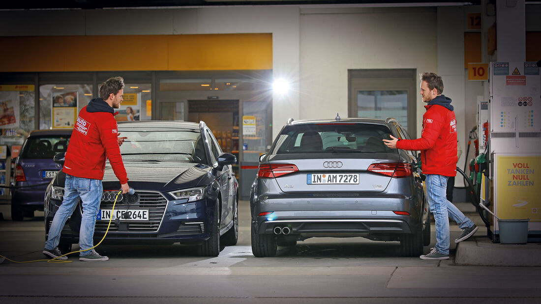 Plug-in-Hybrid gegen Benziner Audi A3
