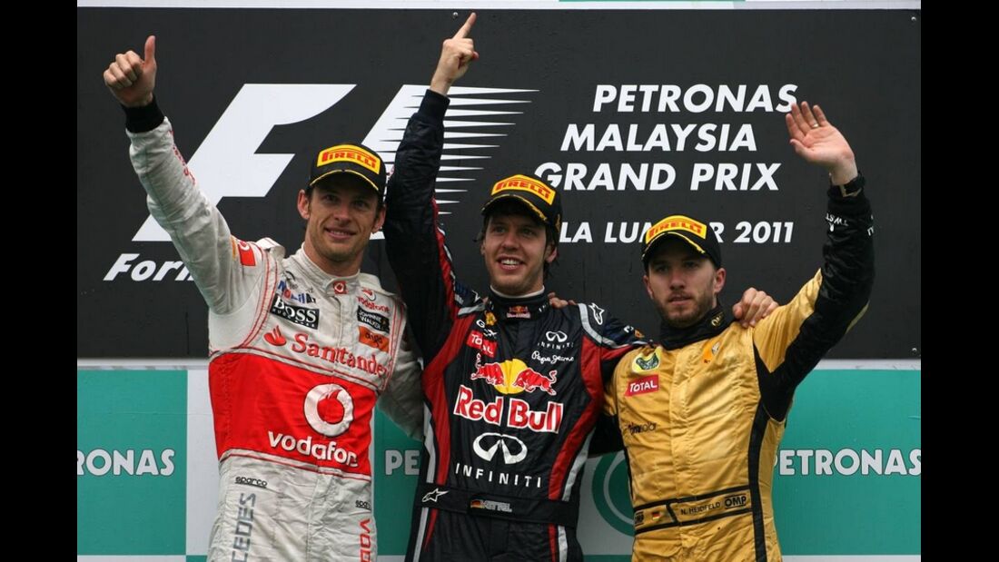 Podium GP Malaysia 2011 Formel 1