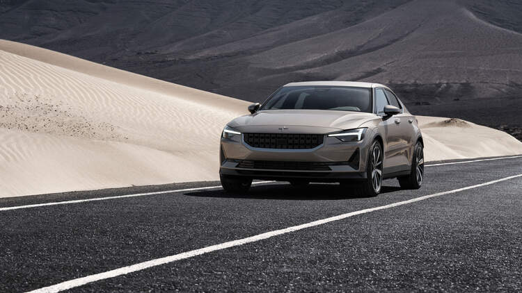 Polestar 2 test auto motor sport