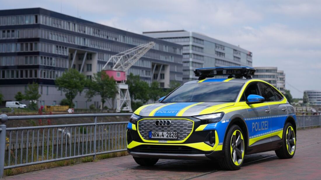 Audi Q4 als Polizei-Streife: Bald auch elektrisch zum Einsatz