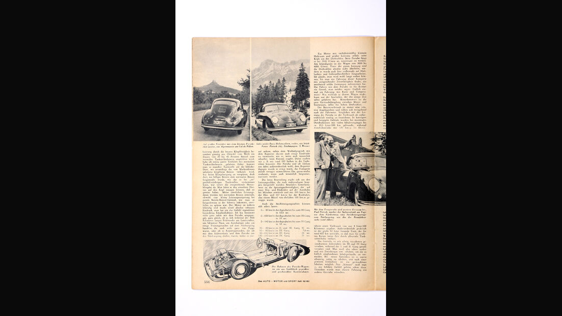 Porsche 356, Zeitungsausschnitt