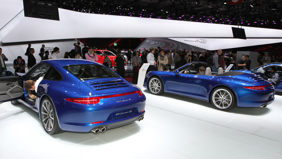 Porsche 911 Carrera 4S, Messe, Autosalon Paris 2012