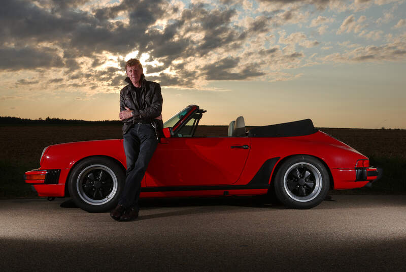 Porsche 911 Carrera Cabrio, Seitenansicht, Walter Röhrl