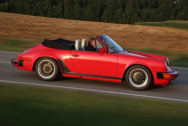 Porsche 911 Carrera Cabrio, Seitenansicht, Walter Röhrl