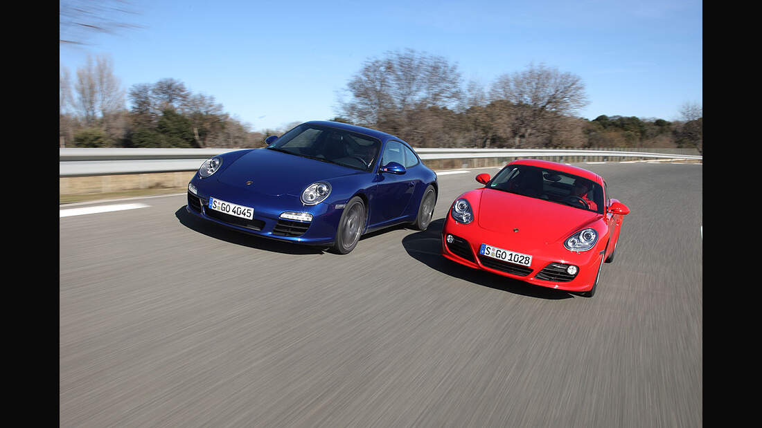 Porsche Cayman S und 911 Carrera im Vergleichstest: Zwei Konzernbrüder ...